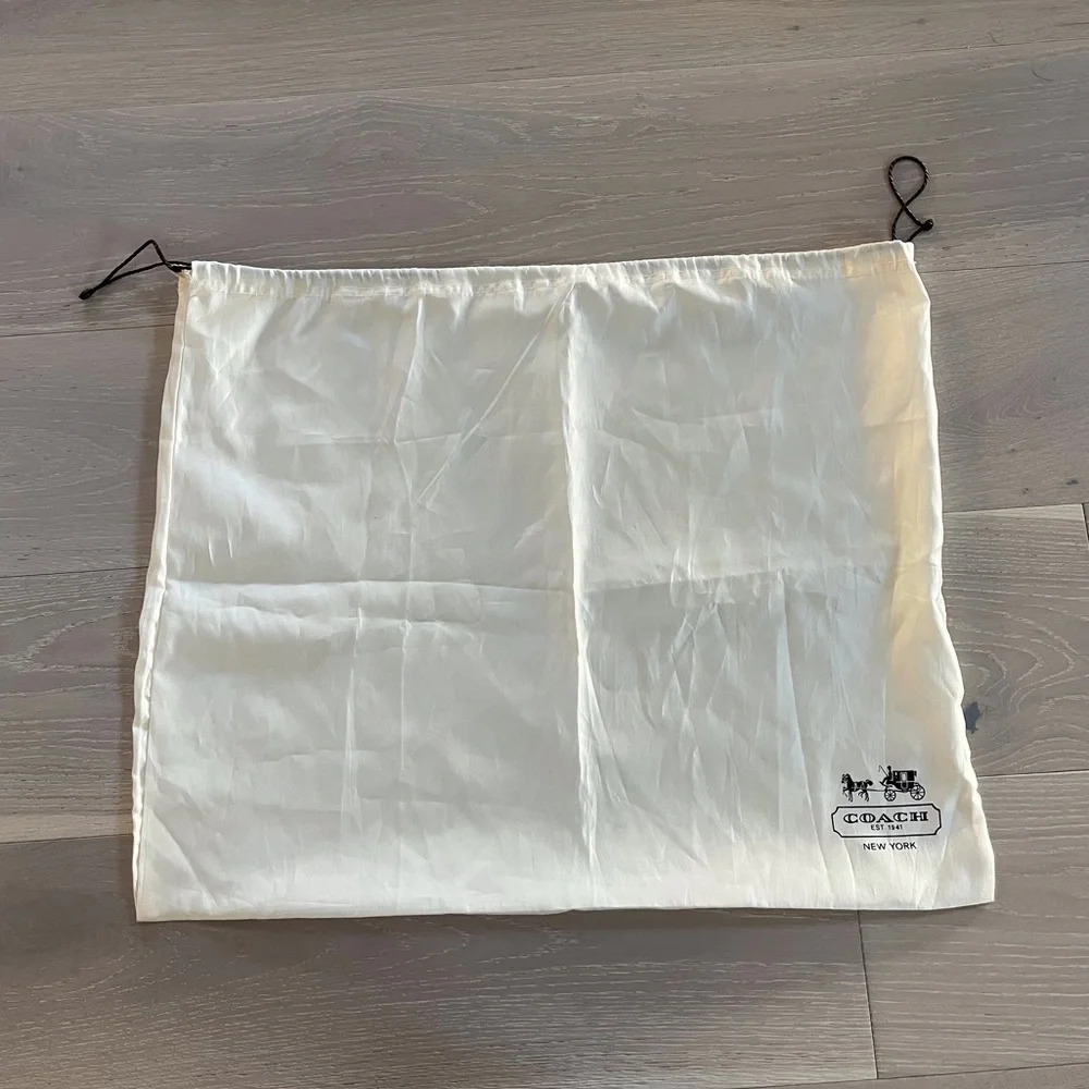 Authentic COACH silk beige extra large dustbag for handbag and shoes ivory
